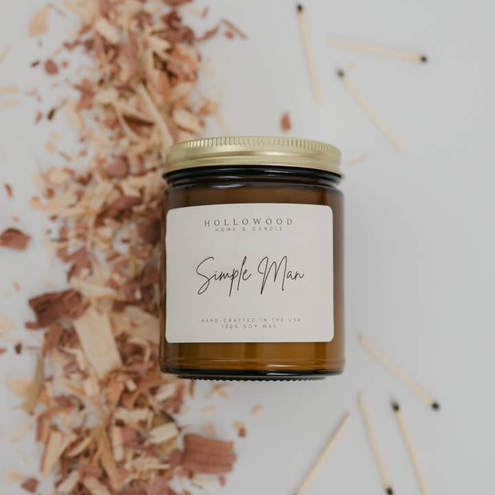 HOLLOWOOD FRAGRANCE - Wholesale Jar/Filled Candle - SIMPLE MAN | CANDLES1