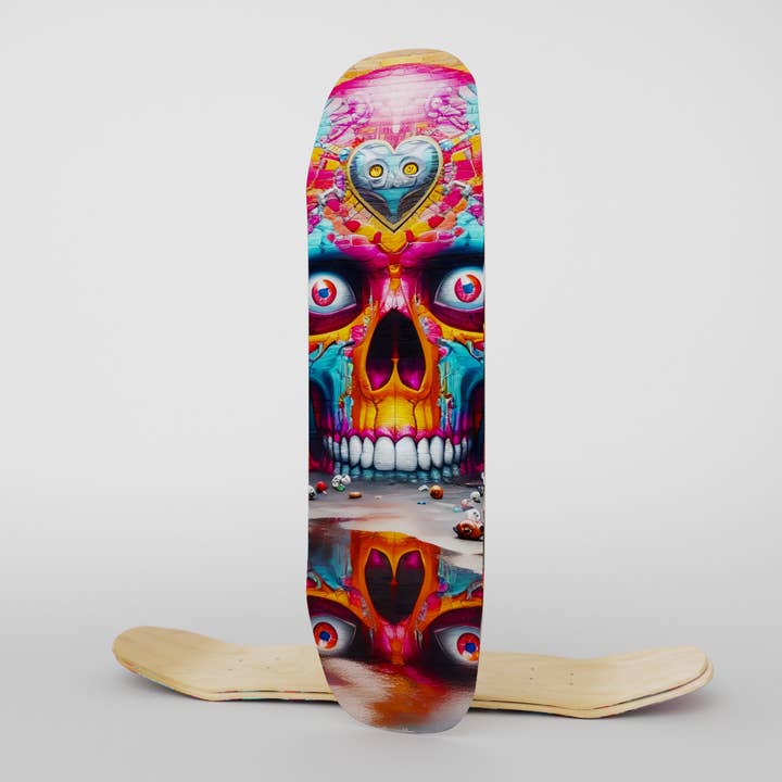 Tabla de Skate de Terciopelo Francés - Viva Skull Alley para venta al por mayor de Febland