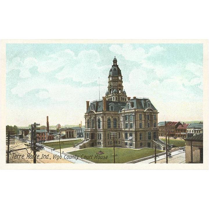 Found Image Press - Wholesale Sticker - Sticker IN-102 Courthouse, Terre Haute