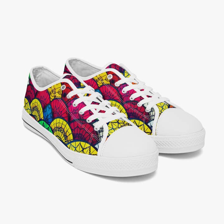 Chaussures basses en toile Myanmar Pattern #3.0 pour la vente par Oh Pote