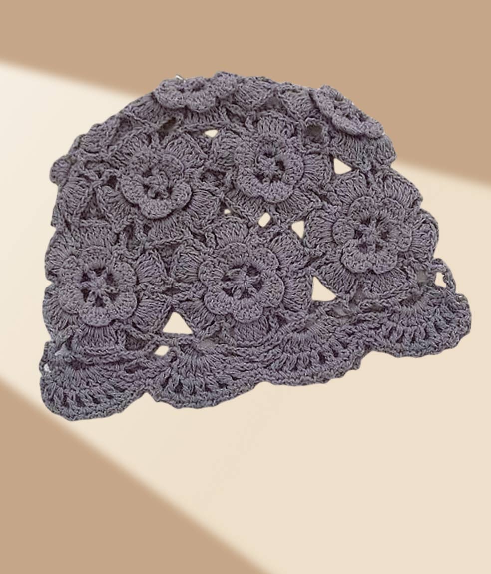 JC Sunny Fashion - Wholesale Bucket Hat - Women's - JCH903323 Vintage Hand-Crocheted Floral Dressy Bucket Hat5