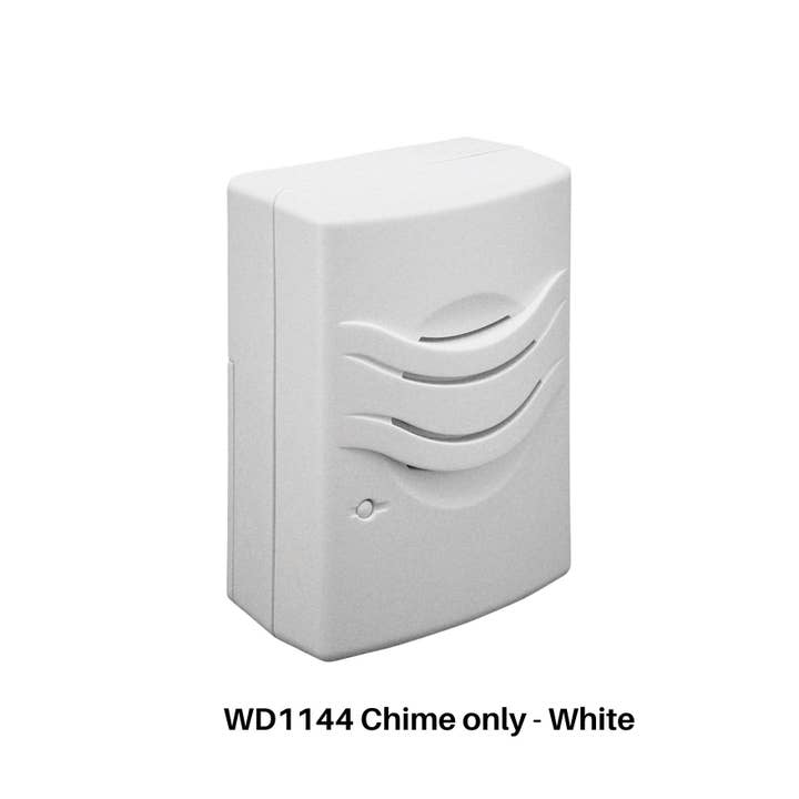 FLI Products - Vendita all'ingrosso Decorazione per porta - IQ America, campanello per porta wireless plug-in contemporaneo, solo ricevitore, 2 note melodiche di 30 metri di distanza, bianco4