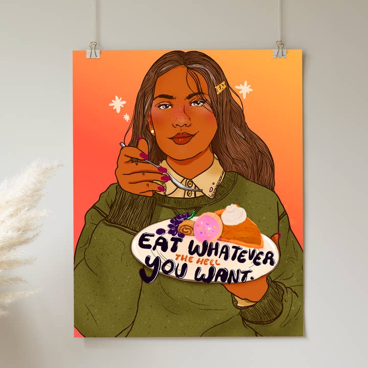 Eat Whatever You Want - Print for wholesale by Liberal Jane Illustration