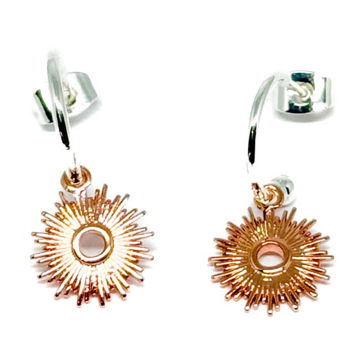 Zendaya Sun Earrings - Rose Gold for wholesale by Clementine Jewellery