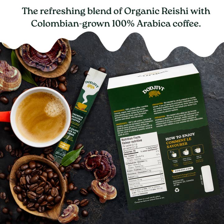 Dodjivi - Wholesale Instant coffee/espresso - Dodjivi Organic Reishi Mushroom Coffee Blend - 30 Packets1
