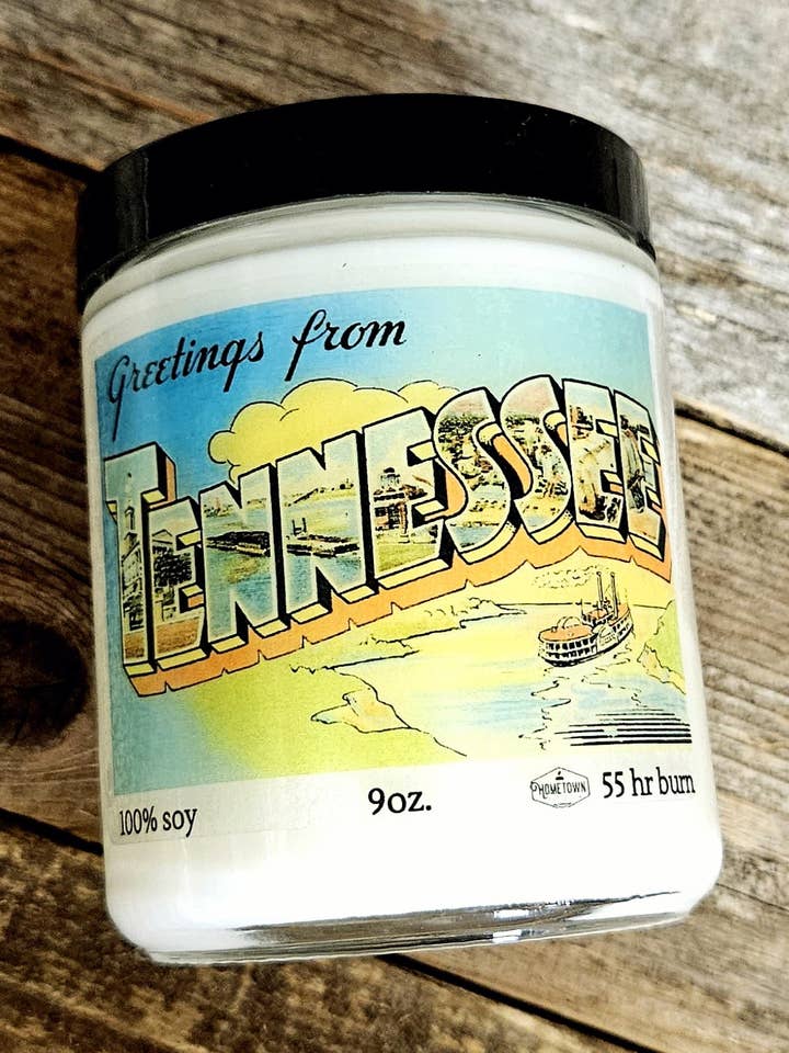 Saudações da Vela Postal Vintage por atacado de Hometown Candle Co.
