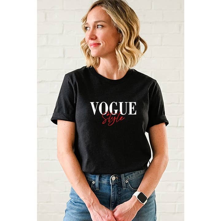 Clothing of America - Wholesale Screen Printed T-Shirt - Women's - VOGUE STYLE graphic tee