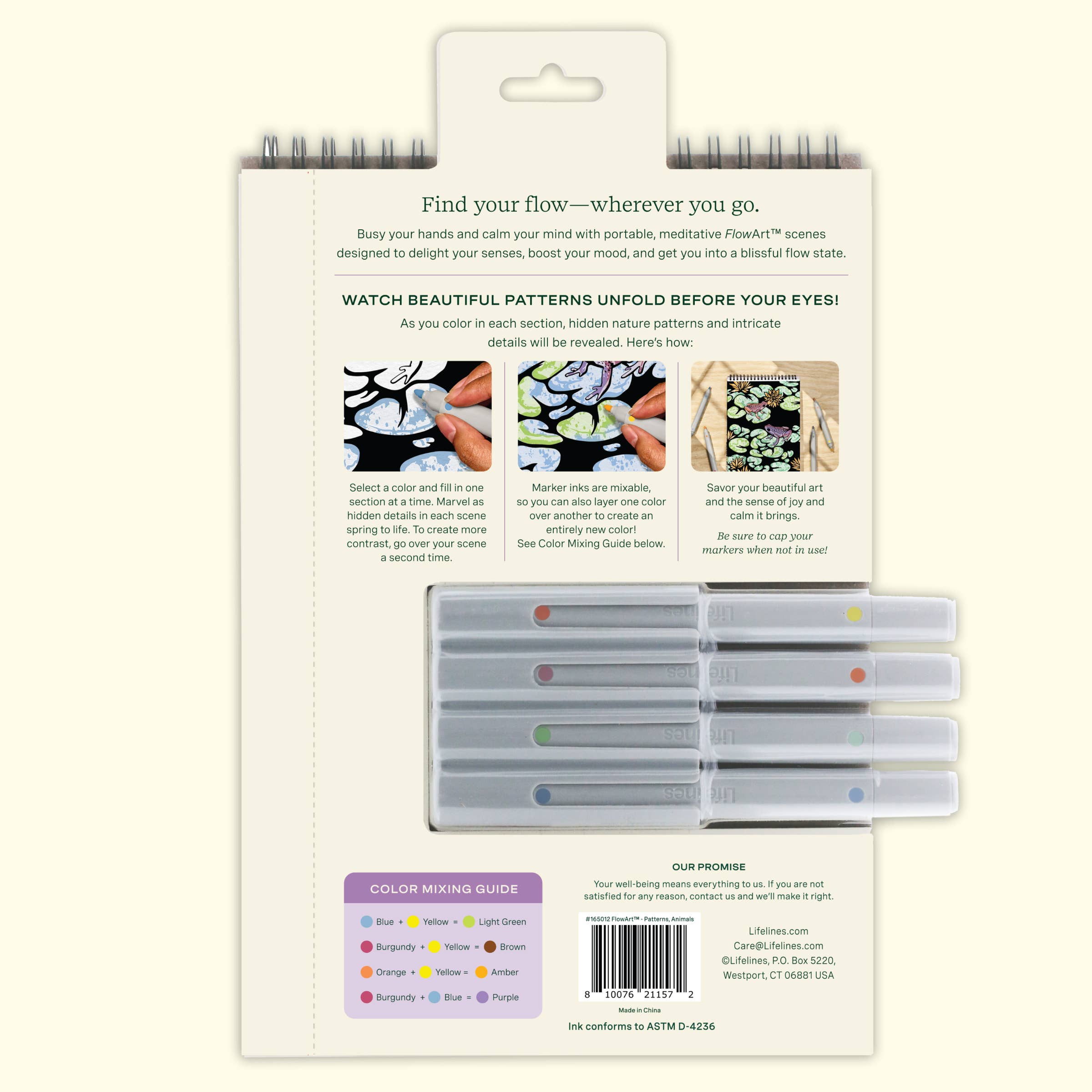 Lifelines - Wholesale Retailer Sample - Beauty & Wellness - FlowArt - Hidden Pattern -Animals 3