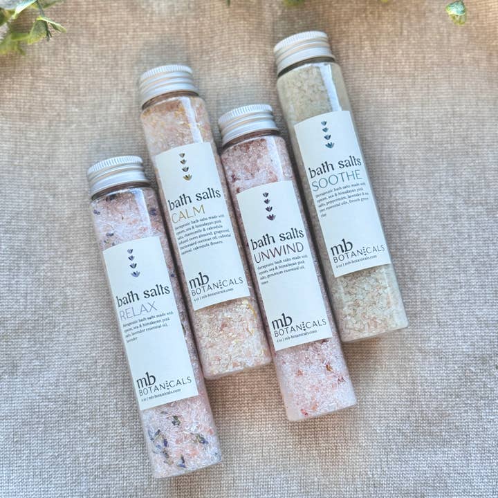 Bath Salt Tubes for wholesale by MB Botanicals
