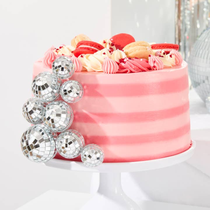Hootyballoo by Club Green - Wholesale Cake/Cupcake Topper - Disco Ball Food Decorations - Pack of 8