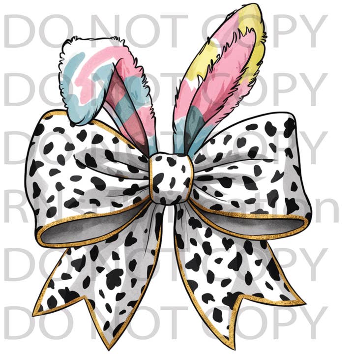 rnsublimation - Wholesale Sublimation Transfer - DTF Easter Bunny Bow Coquette Transfer Ready to Press2