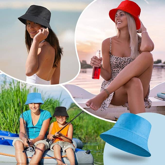 Crover - Wholesale Bucket Hat - Unisex - Cotton Bucket Hat Family Set (Assorted Color)3