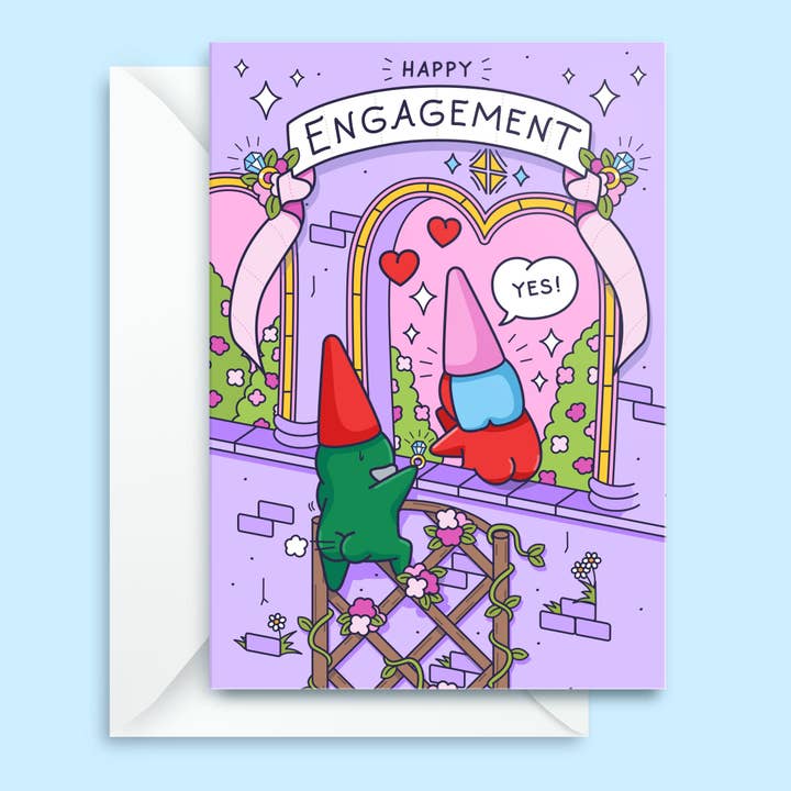 Cheeky Legends - Wholesale Engagement Card - Funny Engagement Card - Fairytale Love Gnomes5