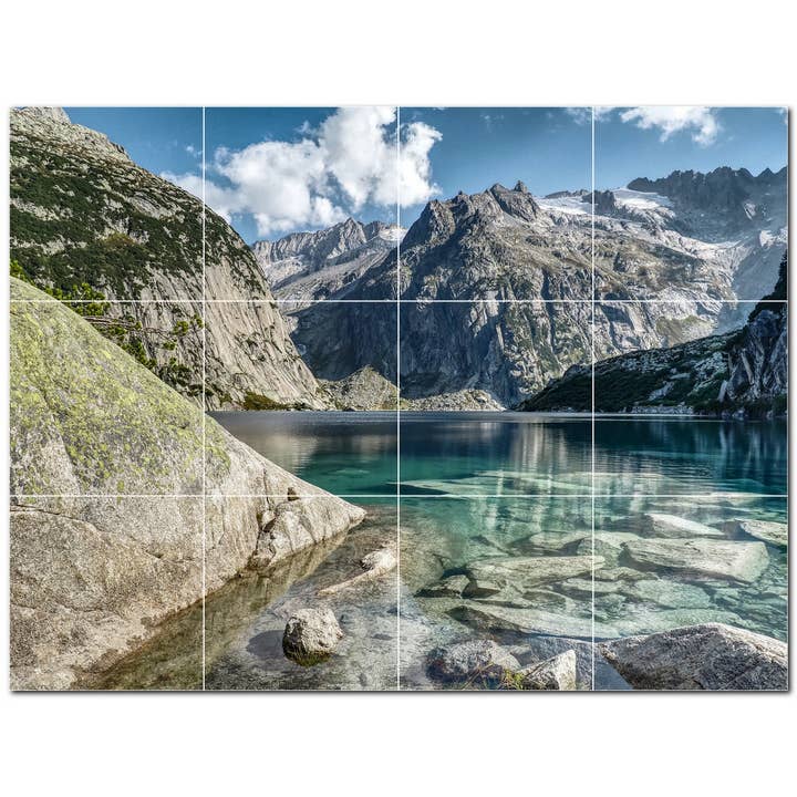 Mural de Azulejo Cerâmico de Montanha PT500861 por atacado de Picture-Tiles.com