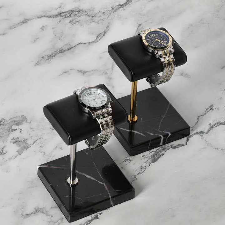 Steeltime NYC - Wholesale Jewelry Stand & Display - Deluxe Leather Padded Watch Display Stand2