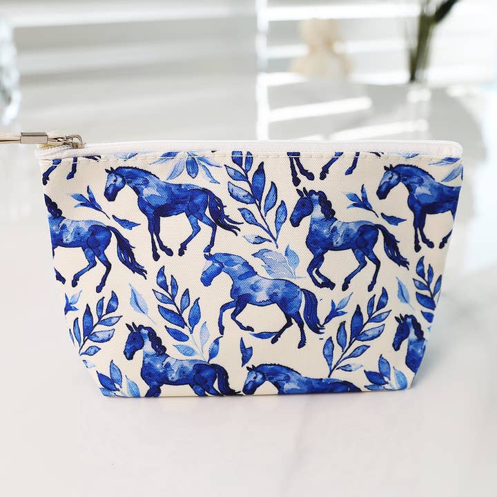 Mini Momo - Vente Trousses de maquillage/cosmétique - Trousse à cosmétiques MakeUp - Jolie trousse de toilette - Équestre1