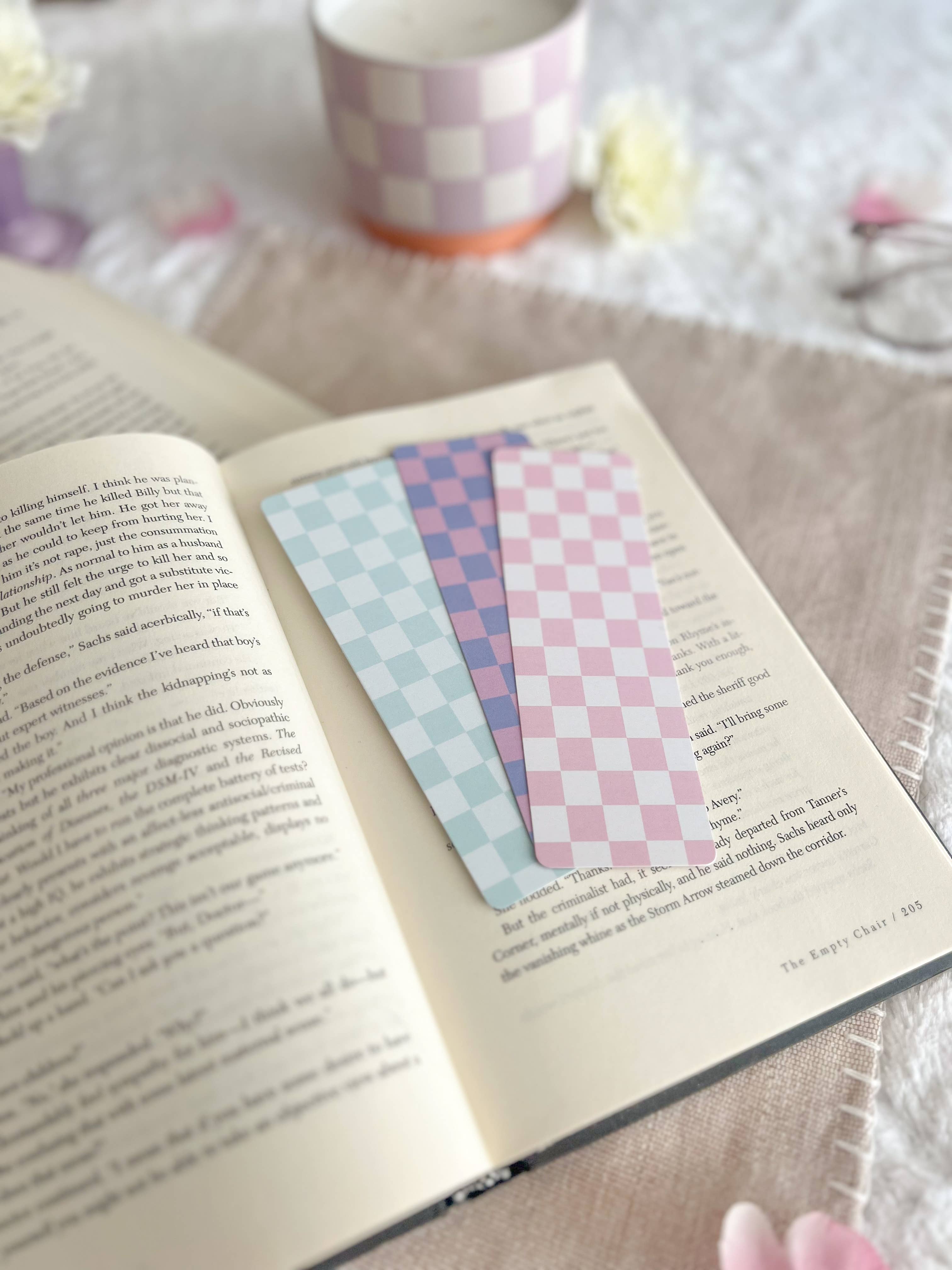 Little Turkey Shoppe - Wholesale Bookmark - Cotton Candy Checkered Bookmarks, Spring Collection7