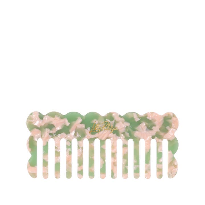 Peigne de voyage avec pochette, Muse Rose/Marbre Jade Lime pour la vente par Lilly Pulitzer by Lifeguard Press