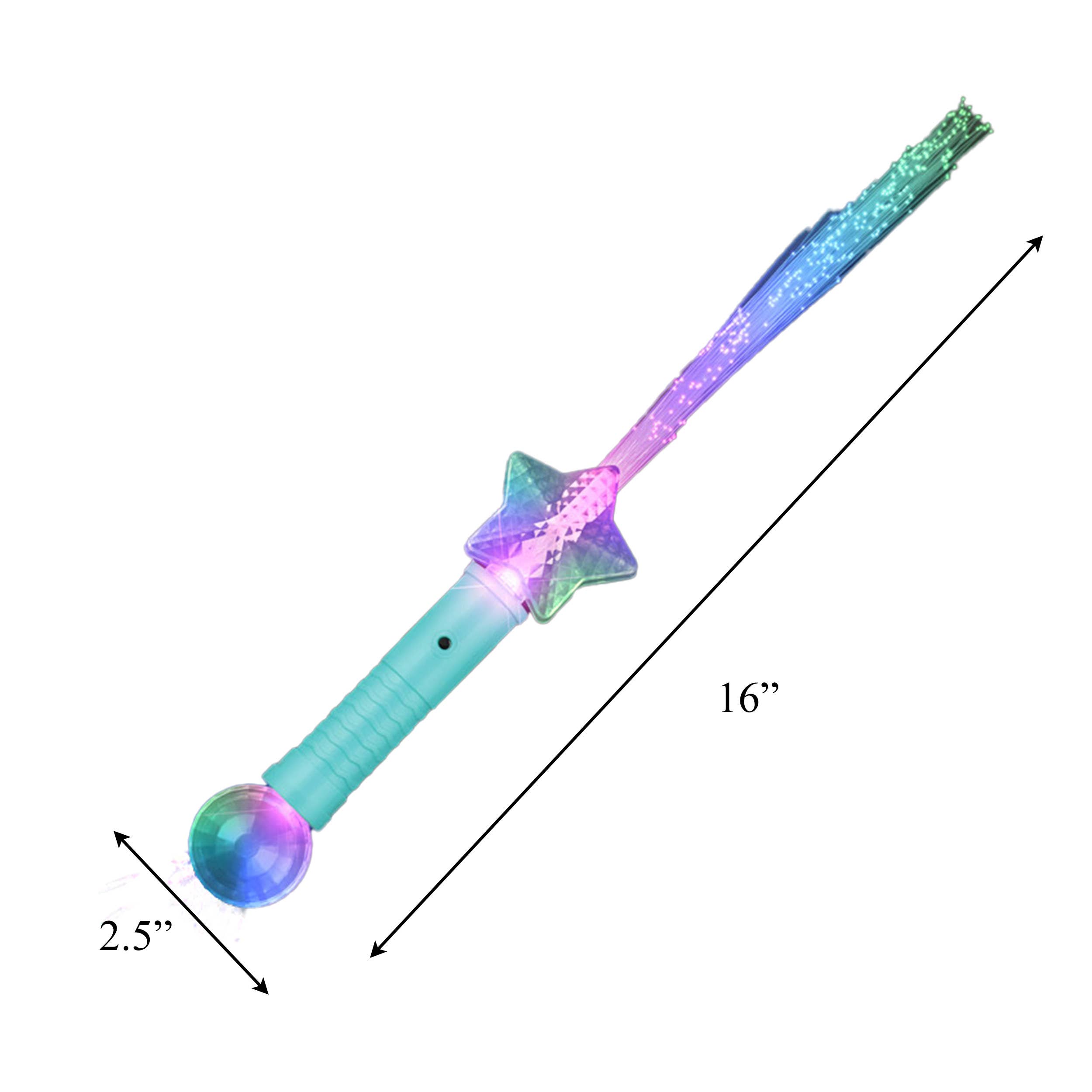 Blinkee.com, LLC - Wholesale Light-Up Toy - Kids & Baby - Light Up Magic Star Wand with Fiber Optic Glow1