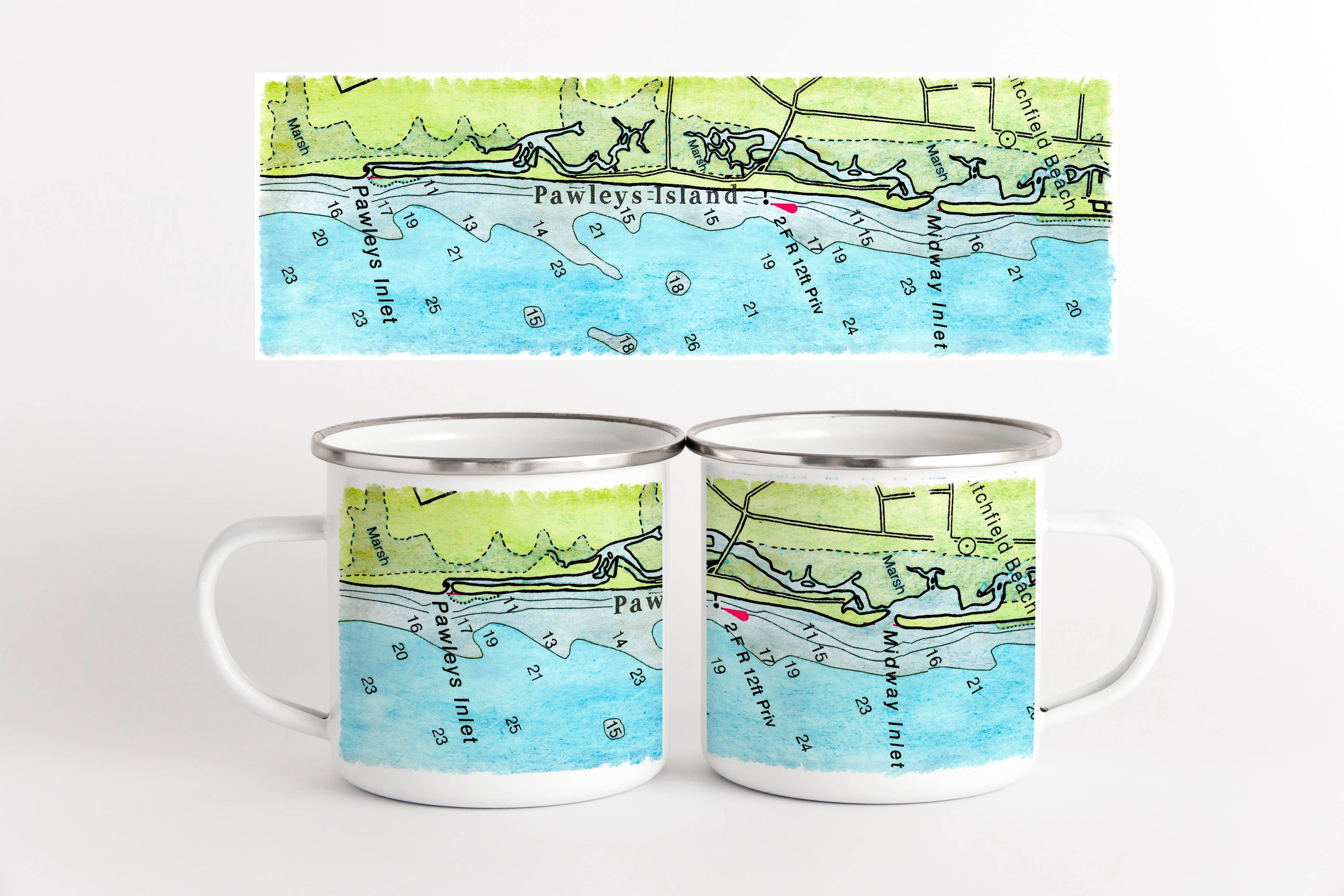 The Traveled Lane® - Wholesale Coffee Mug - Custom Map Landmark Camp Mug, Personalized Map Campfire Mug2