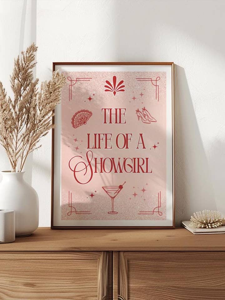 Taylor Swift Showgirl Art Print | Swiftie Home Decor for wholesale by It Starts With You Gifts