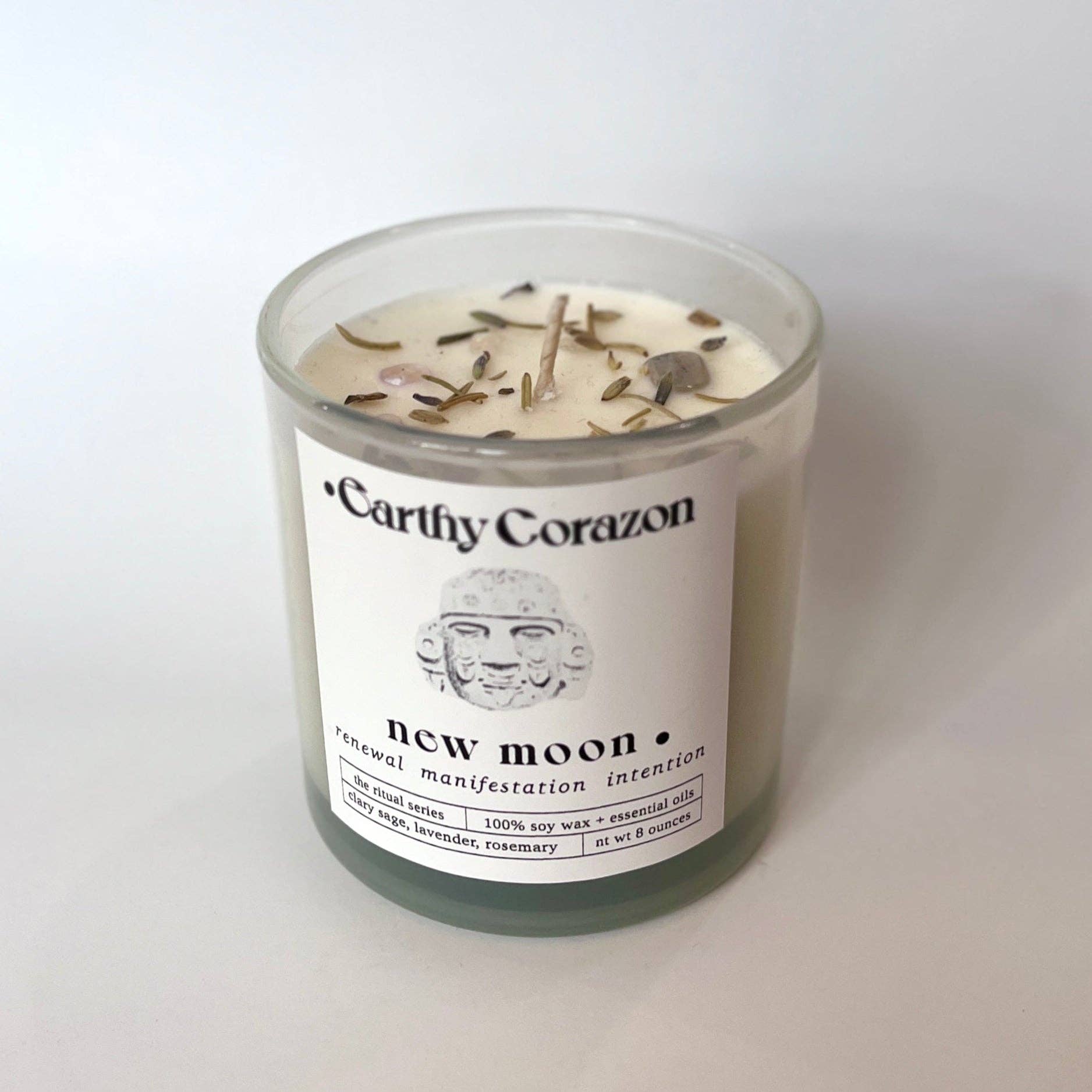 Earthy Corazon - Wholesale Jar/Filled Candle - New Moon Candle