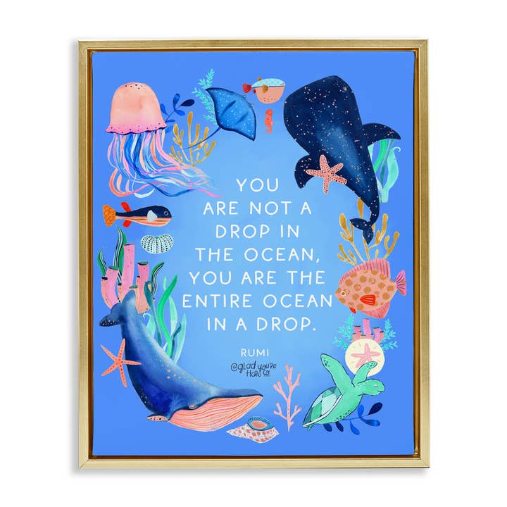 Stupell Industries - Wholesale Wall Sign - Entire Ocean In A Drop - Framed Wall Art24