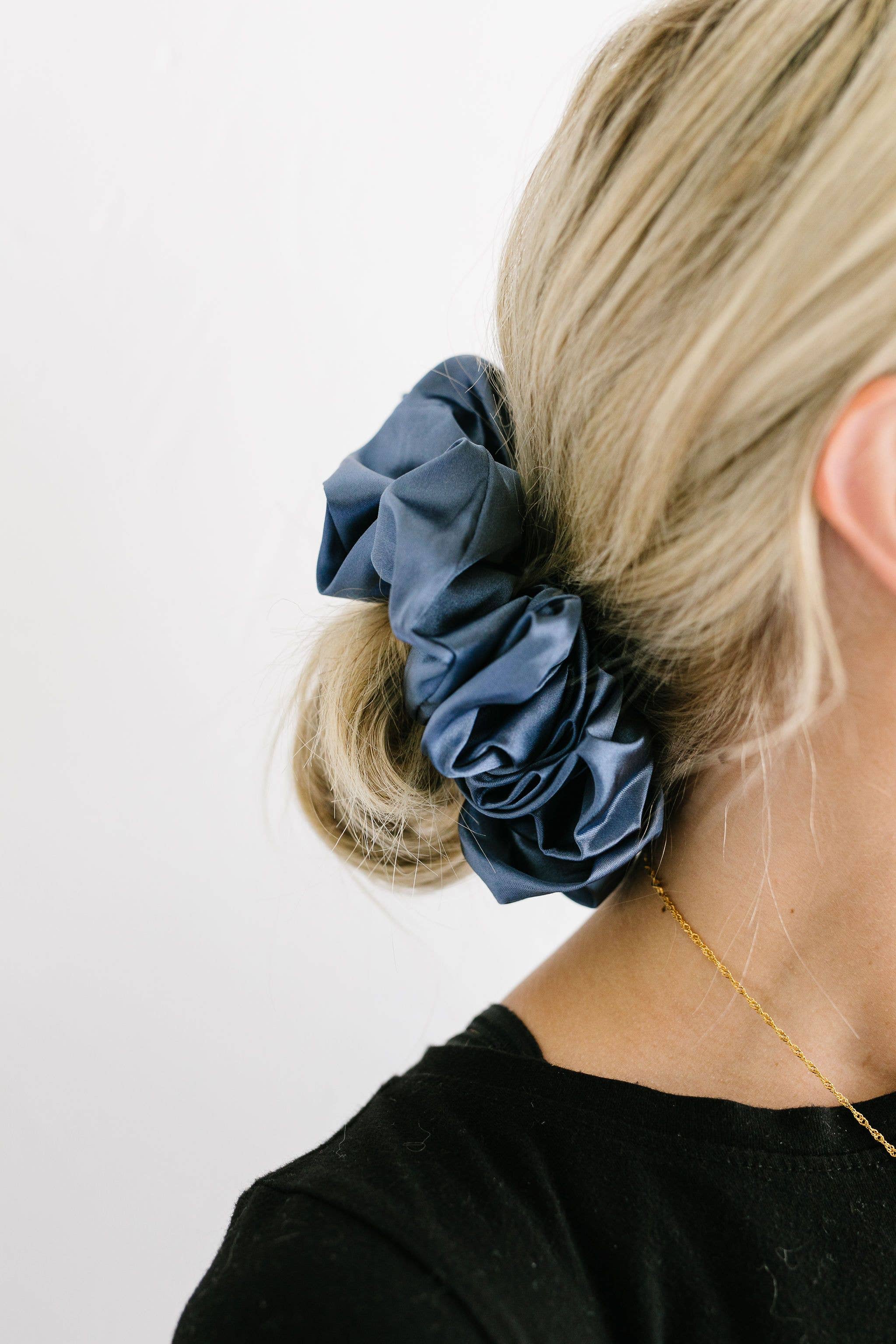 Shop Andi – wholesale Scrunchie - Women’s – Midnight Moon Satin Jumbo Scrunchie1