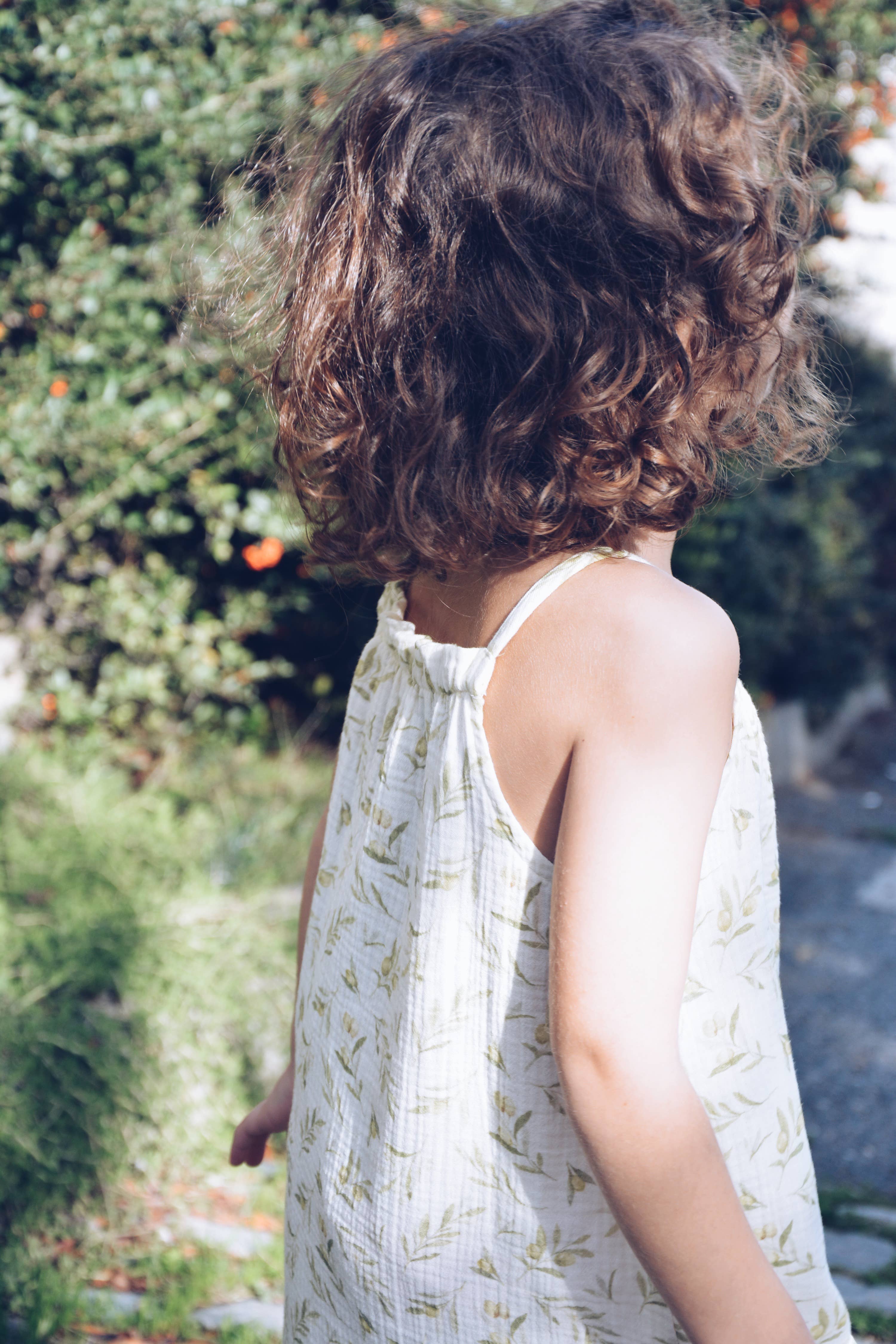 Eli & Nev (we cover U.S. import duties) - Wholesale Dress - Baby - Baby / Kids Summer Olive Pattern Dress 100% Cotton Muslin7