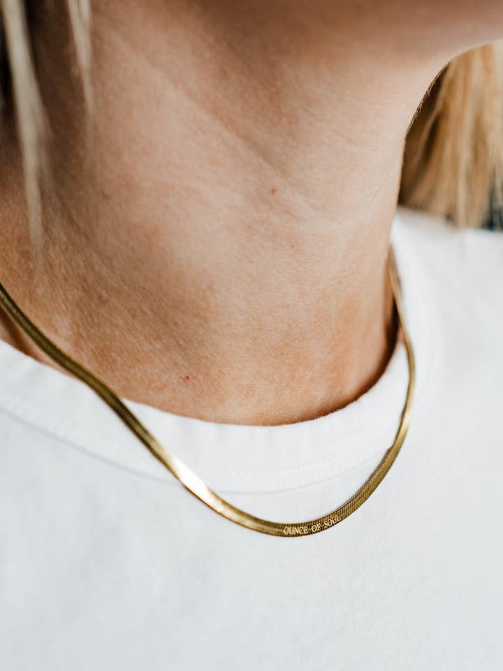 Ounce of Soul Herringbone Necklace for wholesale by Ounce of Soul