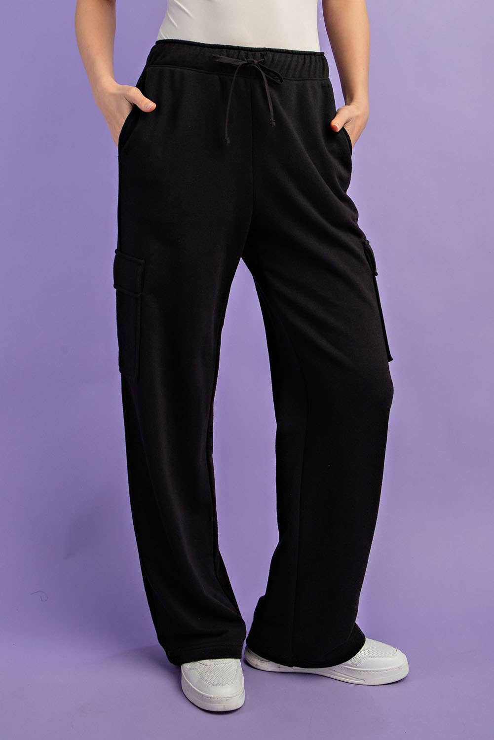 Rae Mode - Wholesale Pants - Women's - FRENCH TERRY STRAIGHT CARGO SWEATPANT8