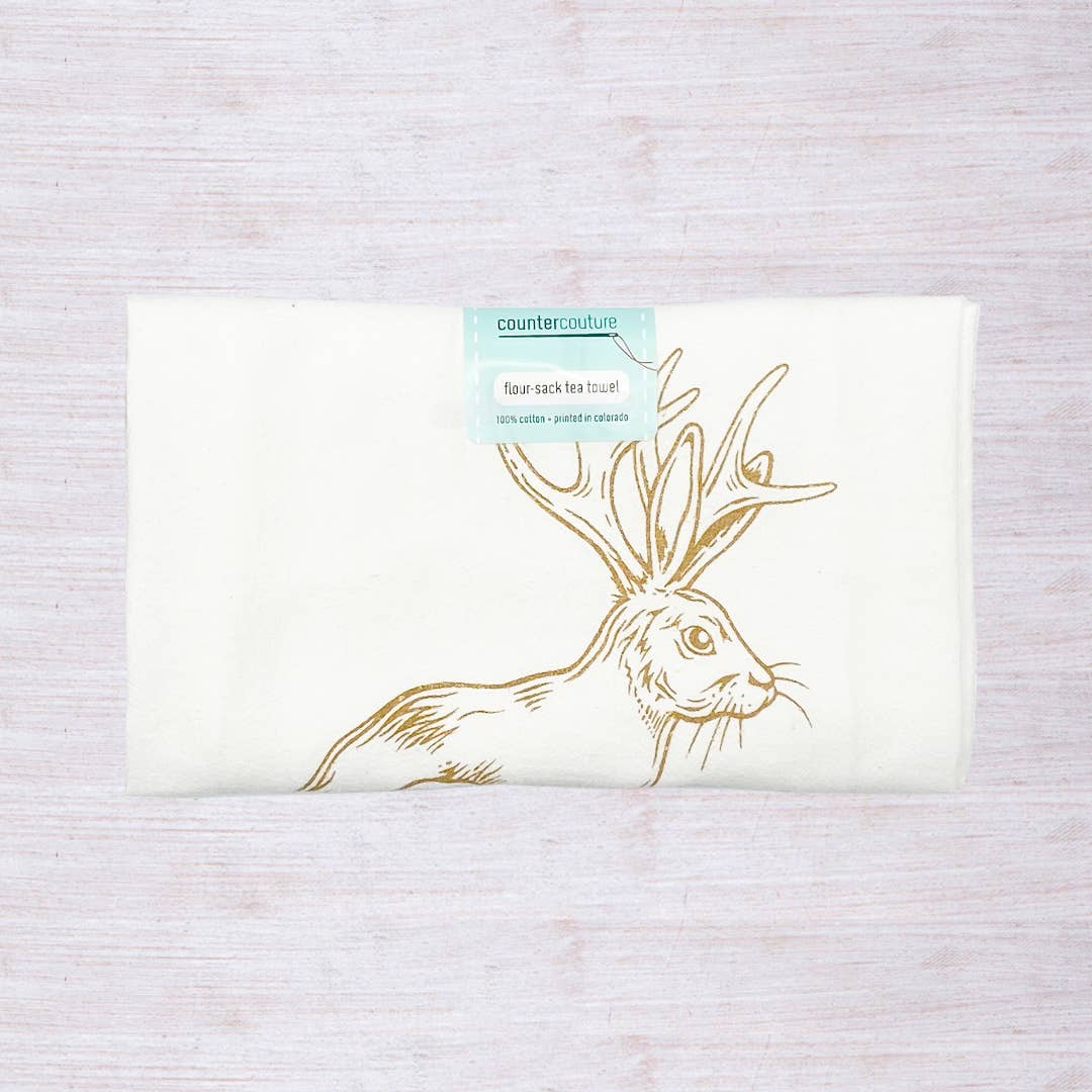 Counter Couture - Wholesale Tea Towel - Jackalope Kitchen Tea Towel | Flour Sack | USA Made5