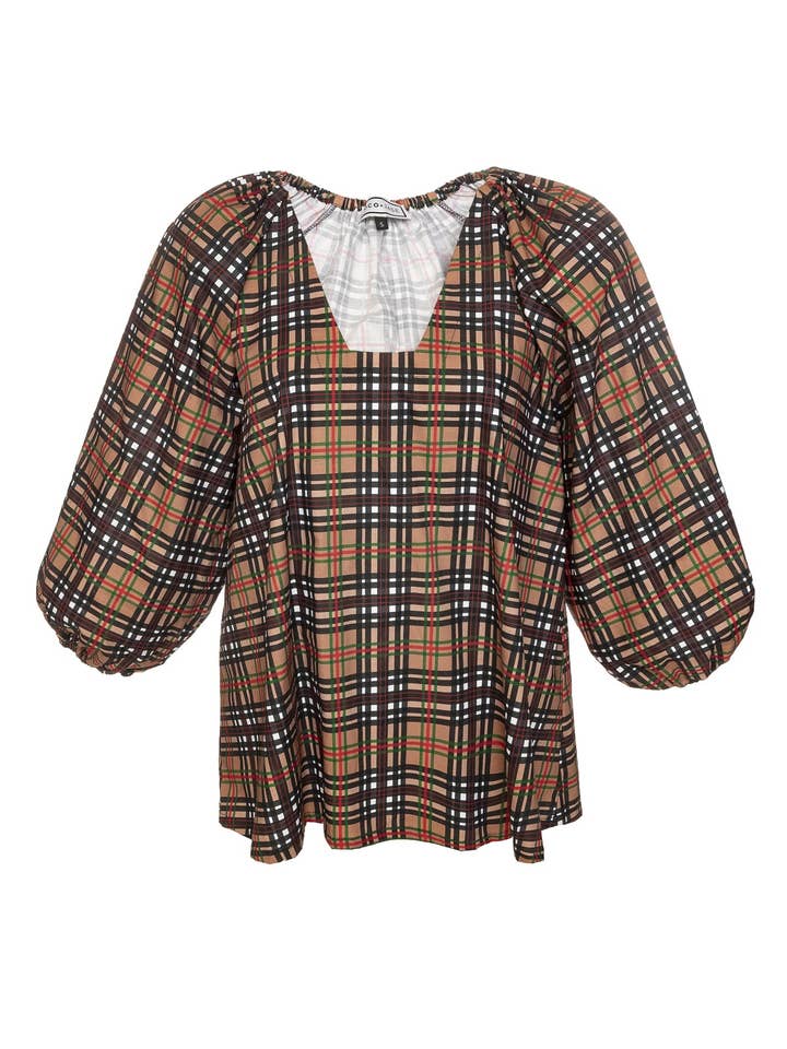 Top Allison à carreaux Coco & Jase pour la vente par Coco + Jase