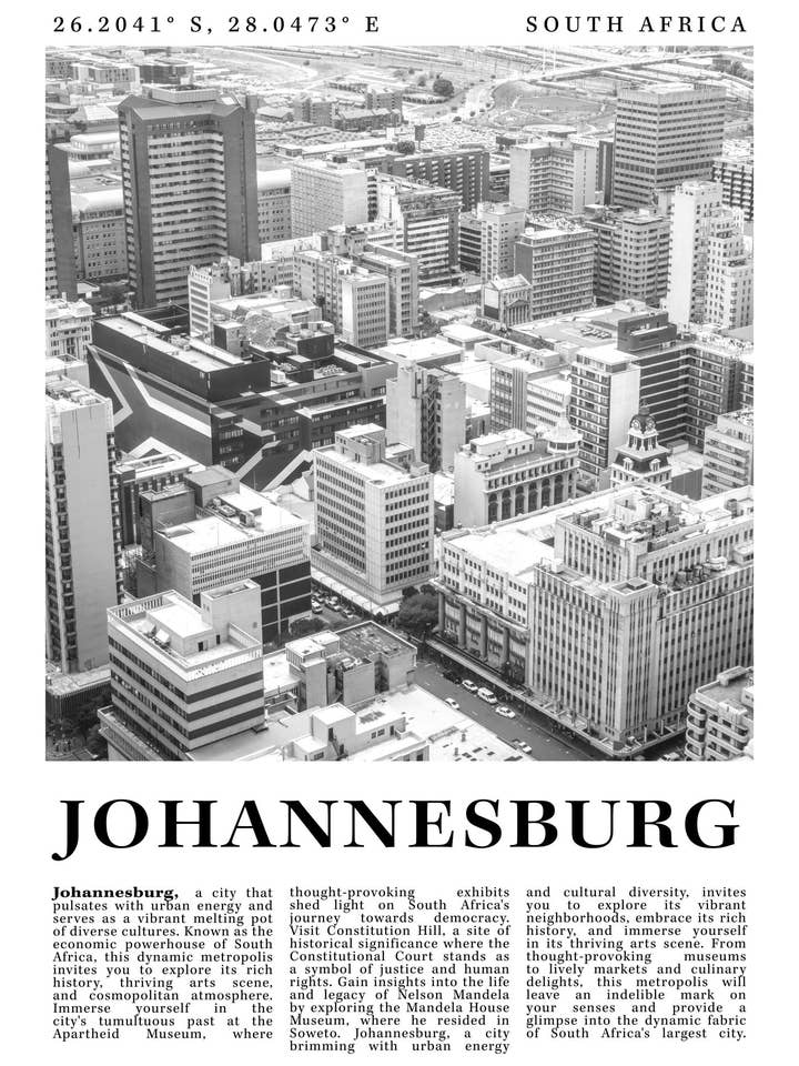 Johannesberg - South Africa for wholesale by Animato