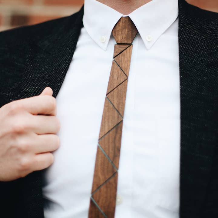 Gravata Kapo por atacado de Wood Leon