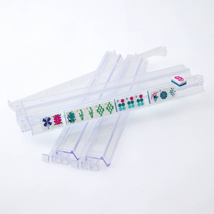Oh My Mahjong - Vente Jeux de société - Ensemble support et poussoir en acrylique transparent2