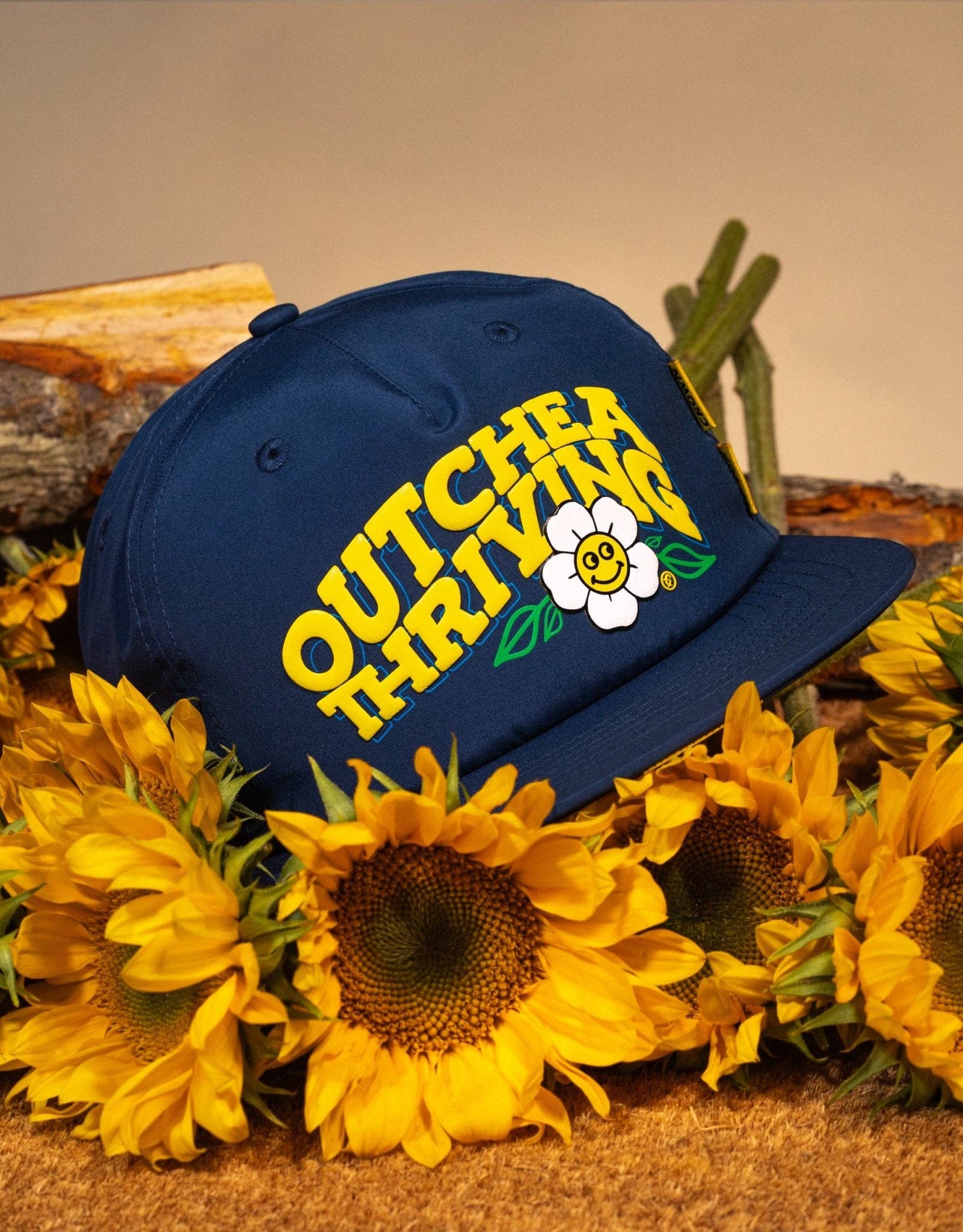 Dungeon Forward - Wholesale Flat Brim Cap - Unisex - WTLB - Outchea Thriving - Blue9