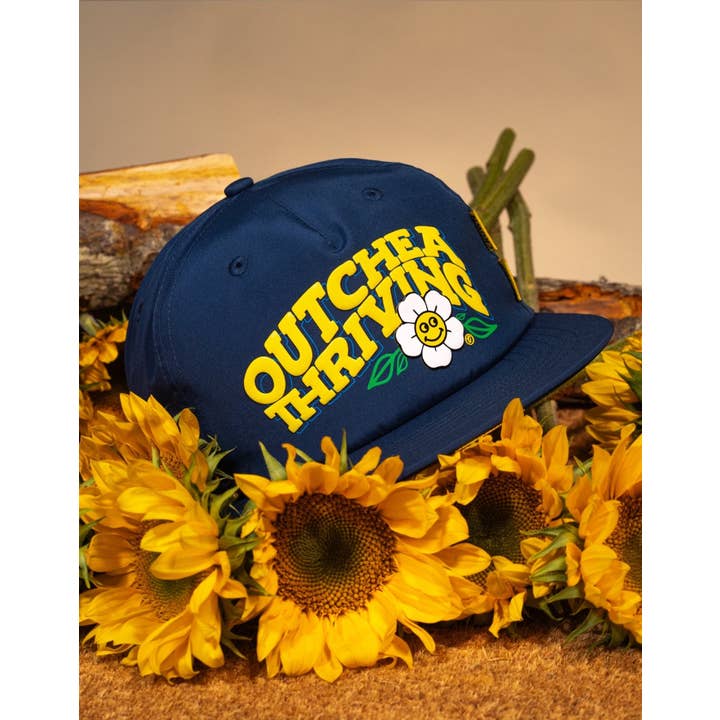 Dungeon Forward - Wholesale Flat Brim Cap - Unisex - WTLB - Outchea Thriving - Blue9