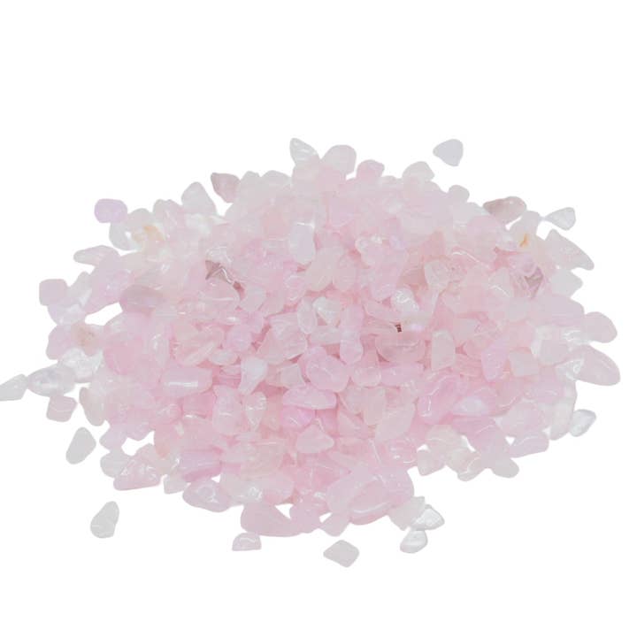 Stone - Tumbled Chips - Rose Quartz - 5-7mm for wholesale by Arômes & Évasions