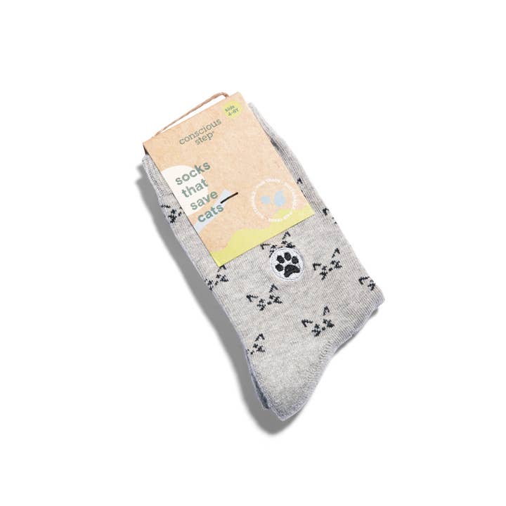 Kids Socks that Save Cats for wholesale by Conscious Step