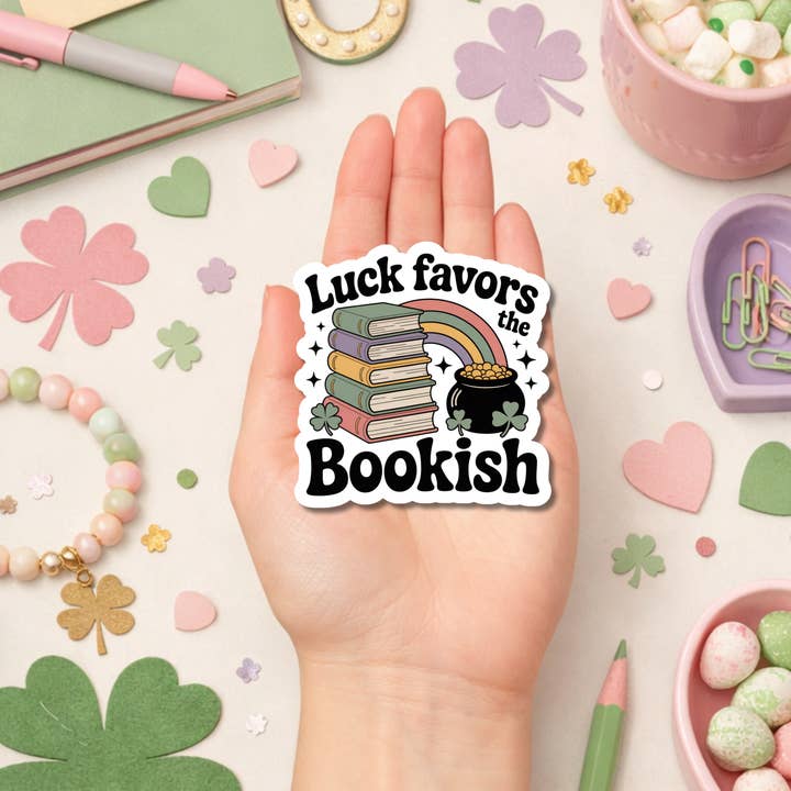 Auburn Row Design - Wholesale Sticker - St Patricks Day Bookish Die Cut Sticker6