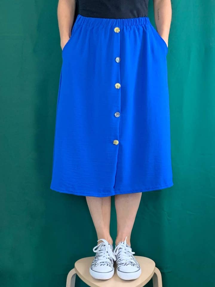 Saia lisa Ara - Azul por atacado de La Compiano