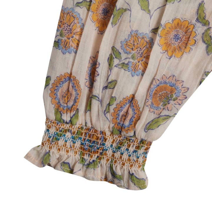 Bonheur du Jour - Wholesale Blouse - Women's - Noura Women's Blouse - Pink Flowers2