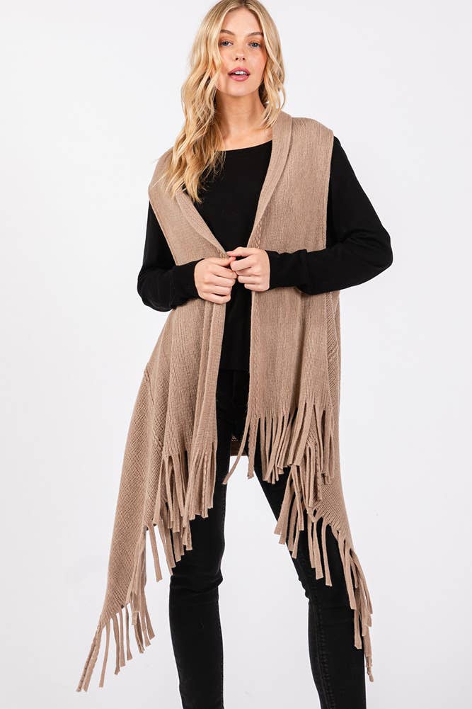 Hana - Vente Veste sans manches – femme - Gilet d'hiver en tricot à pompons à pois gaufrés16