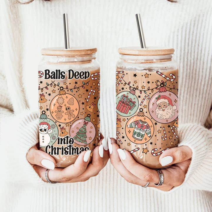 Gia Roma - Wholesale Insulated Mug/Tumbler - Candy Cane Kitchen Christmas Decor Glass Tumblers & Gifts26