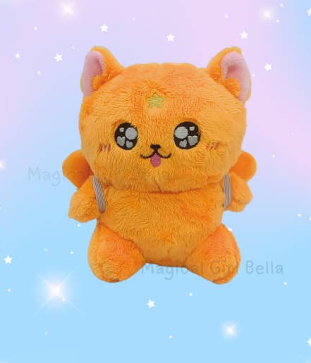 Magical Girl Bella - Wholesale Stuffed/Plush Toy - Kids & Baby - Star the Orange Cat- Plushie with Magnetic Base & Carry Clip