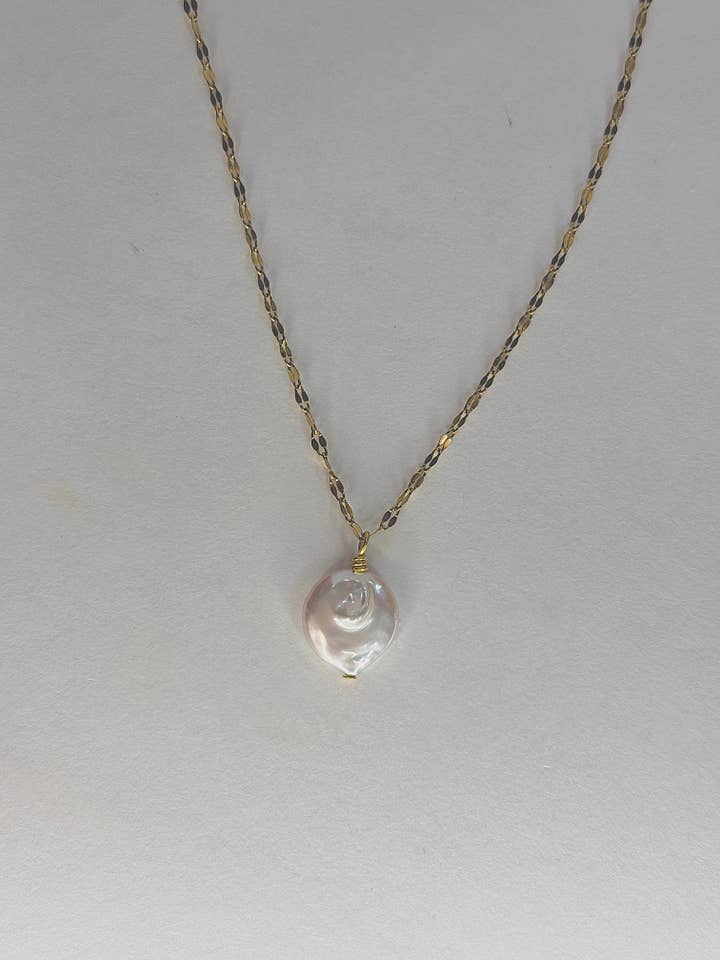 Ferskvandsmøntperlehalskæde Sølv eller Guld for engroshandel hos Lynnmade