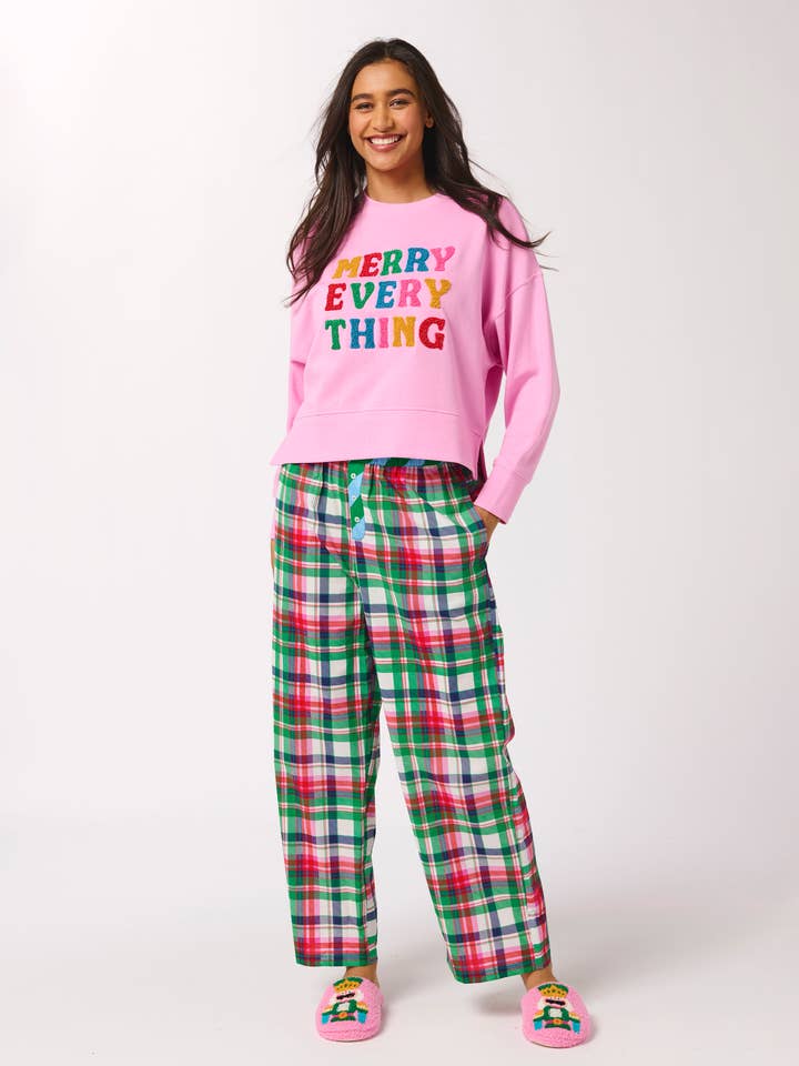 Shiraleah - Wholesale Sweatshirt - Women's - ASST/6 "MERRY EVERYTHING" RELAXED SWEATSHIRTS,CANDY PINK3