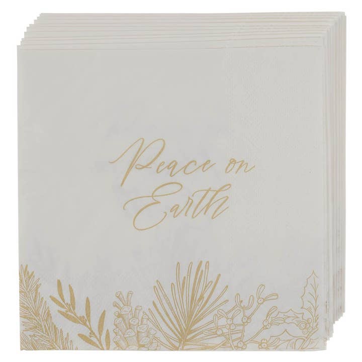 Christian Art Gifts - Vente Serviettes jetables - Serviettes en papier déjeuner 12 pièces Paix sur Terre