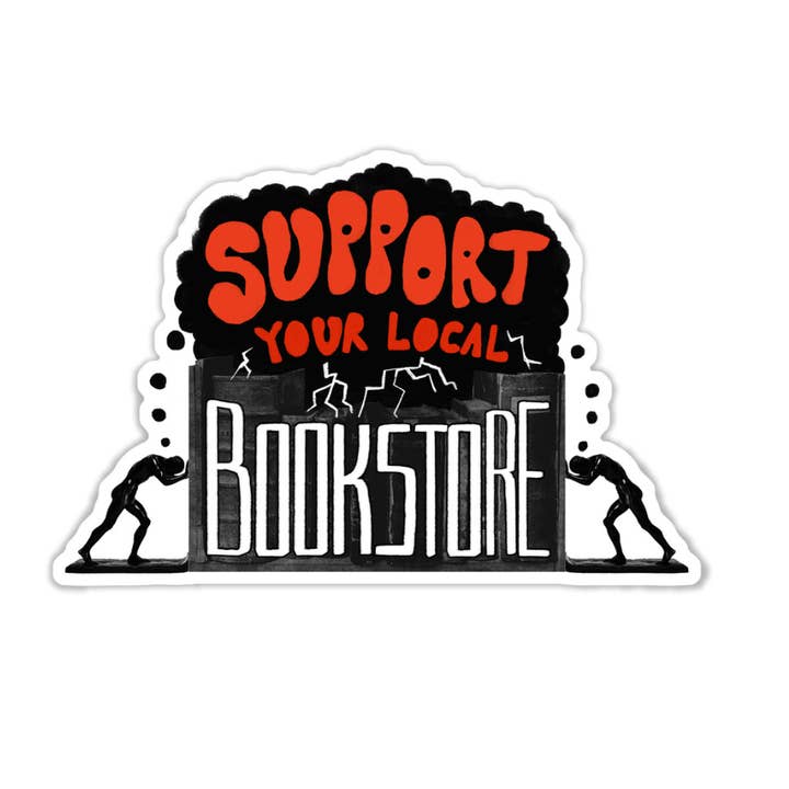 Support Your Local Bookstore Sticker for wholesale by Echo-Lit
